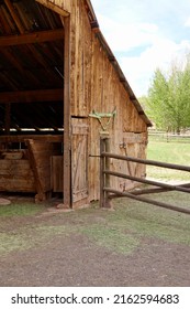 Open Barn Door On The Ranch