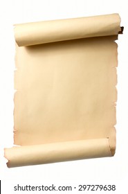 Open Beige Ancient Scroll With Blank Space For Text