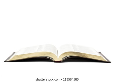 Open Bible Book Isolated On White Background