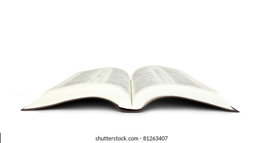 Open Bible Isolated On White