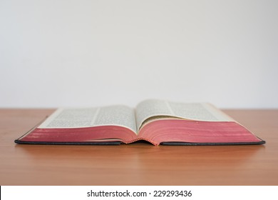 Open Bible On The Table 