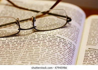 Open Bible Reading Glasses Stock Photo 47945986 | Shutterstock