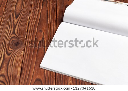 open blank journal pages your design stock photo edit now