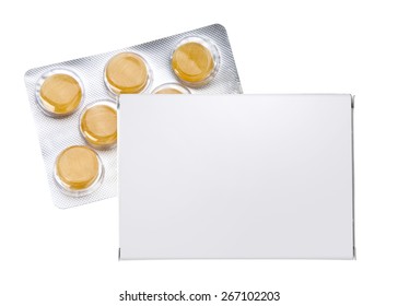 Open Blank Medicine Drug Box Isolated