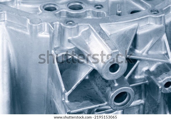 Open block cylinder petrol engine. Close-up,\
industrial metalworking\
concept