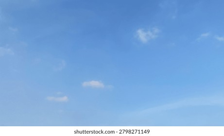 Open Blue Sky Background With Sparse Cloud Texture