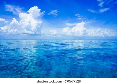 Open Blue Sky From Boat in Florida Keys 