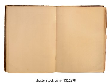 Open book with a blank background isolated on white