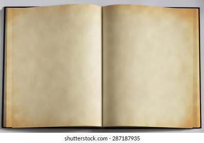 Open Book Blank Pages Aged Paper Stock Photo 287187935 | Shutterstock