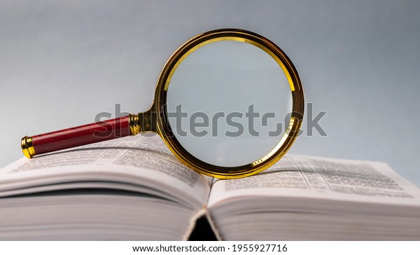 Open Book Closeup Turning Pages Magnifying Stock Photo 1955927716 ...