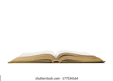 Open Book Isolated On White Background