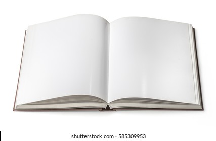 Empty Open Book On White Background Stock Photo 58013113 | Shutterstock