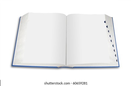 Open Book With Lots Of Blank Pages To Give It A Thick Look With Tabs As In A Dictionary