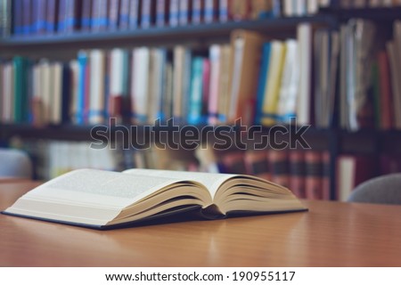 Open book on the desk