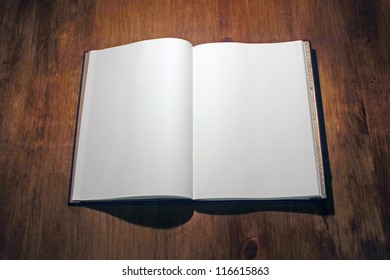 Open book on white
