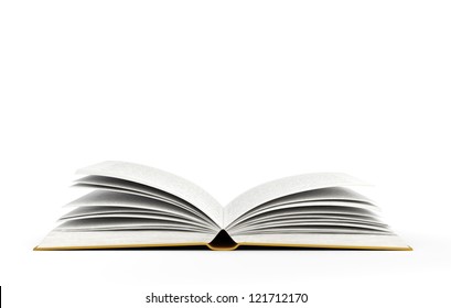 open book on white background - Shutterstock ID 121712170