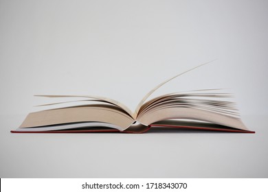 Open Book On White Background