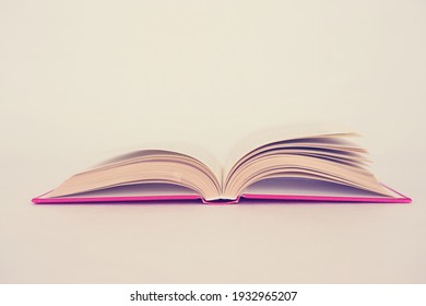 Open Book On White Background