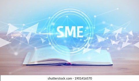 Open Book With SME Abbreviation, Modern Technology Concept