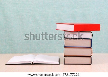 open book stack hardback books on stock photo edit now 472177321