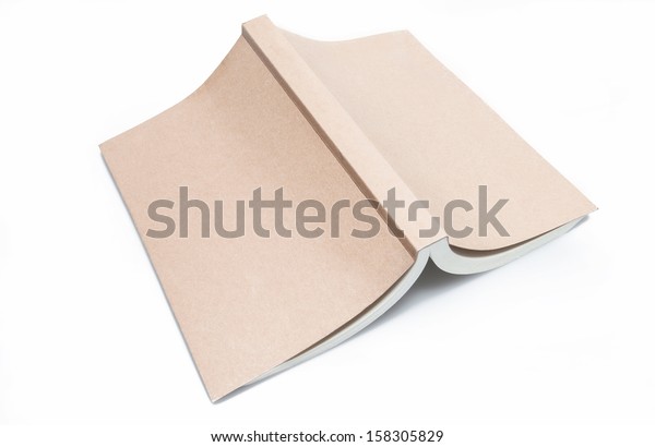 Open Book Upside Down On White Stock Photo (Edit Now) 158305829
