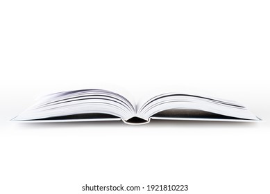 Open Book With White Cover Isolated Background