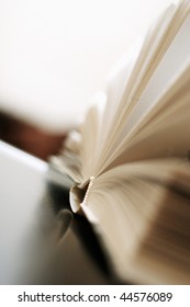 Open Book.Selective focus. Close-up view