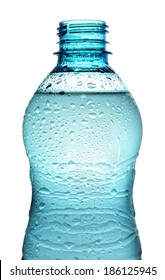 Open Bottle With Water Splash Isolated