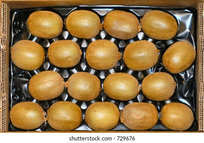 Open Box Of Kiwi Fruit