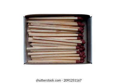 Open box of matches isolated on white