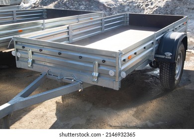 Open car trailer. Trailer for passenger cars.Sale, rental and maintenance of trailers.