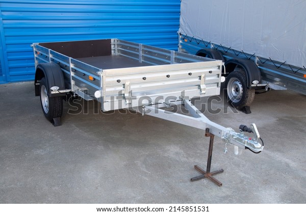 Open car trailer. Trailer for\
passenger cars.Sale, rental and maintenance of\
trailers.