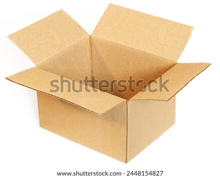 Open cardboard box.Complementary to image