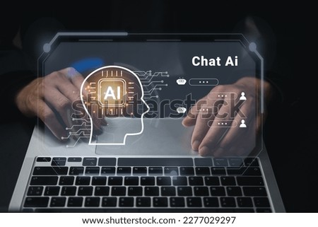 open chat AI interface users can communicate technology chatbot artificial intelligence or online customer service.