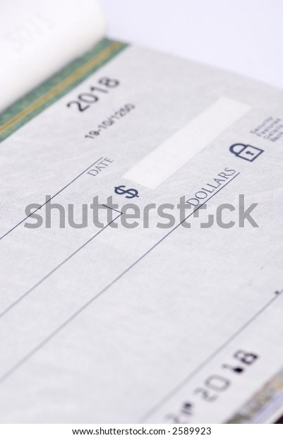 Open Checkbook Blank Check Stock Photo 2589923 | Shutterstock