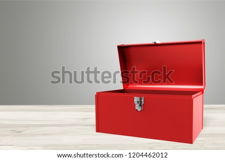 Open - closed red toolbox