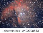 Open cluster IC 1590 within the Pac Man Nebula (NGC 281) 