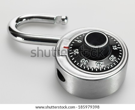 Open Combination Padlock with Dial