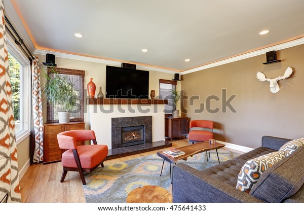 Open Concept Living Room American Craftsman Stock Photo Edit Now