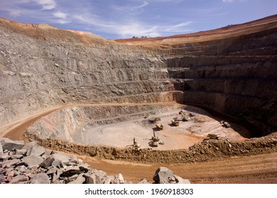 A Open Cut Mine Pit In Australia.the Mine Produces Gold And Copper.