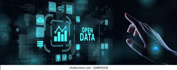 Open Data Database Integration Api Internet Technology Concept.