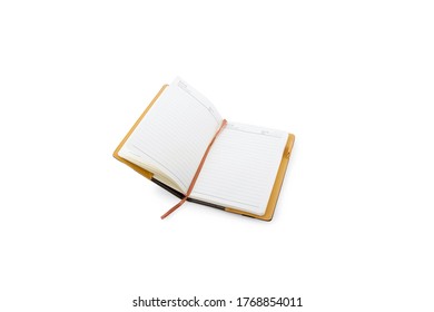 Open Day Planner Memo Isolated On White Background