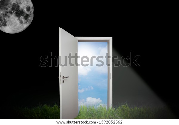 Open Door Day Night Stock Photo Edit Now 1392052562