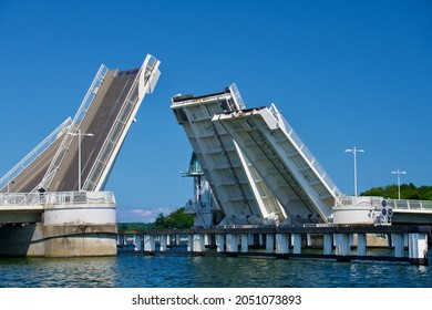 Open Drawbridge In Kappeln, Germany