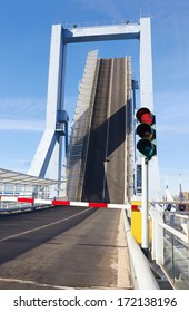 Open DrawBridge And Traffic Light