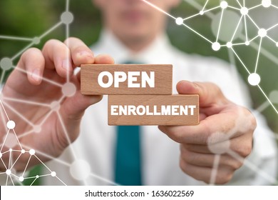 Open Enrollment Recruitment Business Health Care Concept.