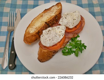 Open faced Breakfast sandwich