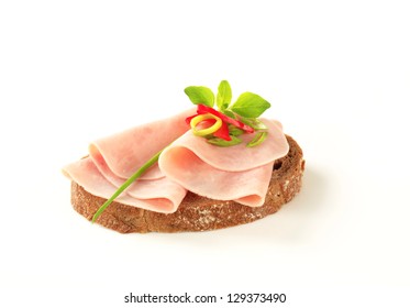 Open Faced Ham Sandwich