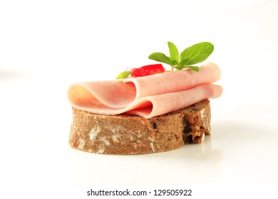 Open Faced Ham Sandwich 
