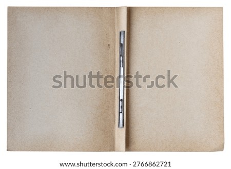 open file folder with metallic binding
